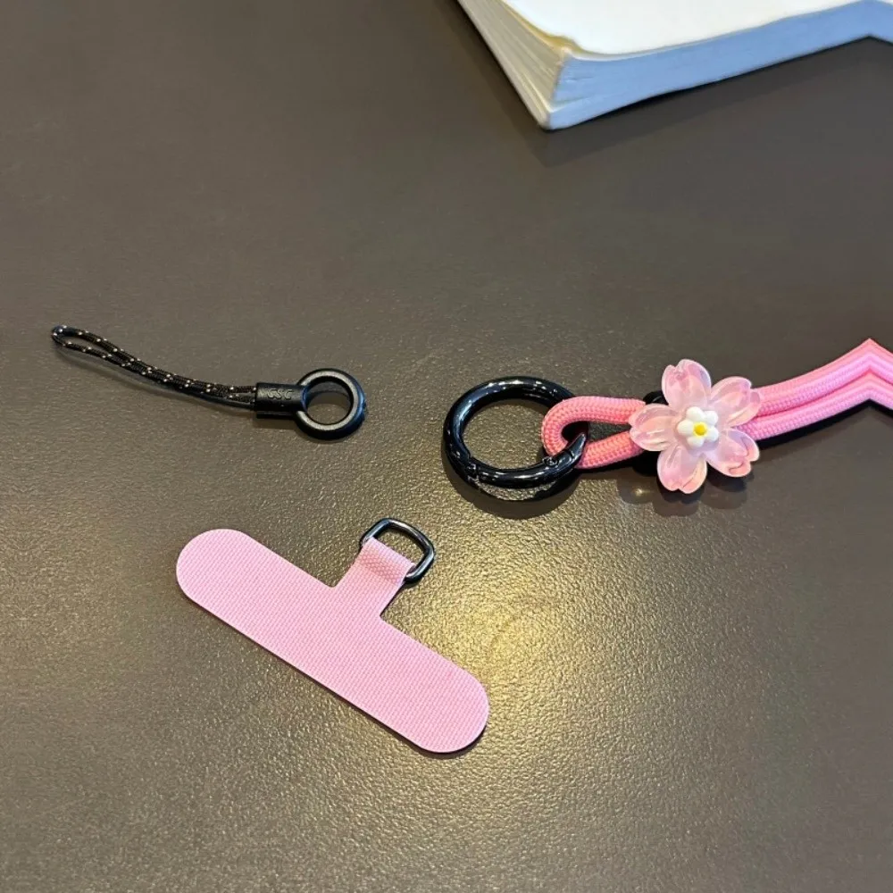 

Adjustable Mobile Phone Lanyard Anti Loss Handheld Mobile Phone Strap Cherry Blossom Short Cell Phone Chain Women/Lady/Girl