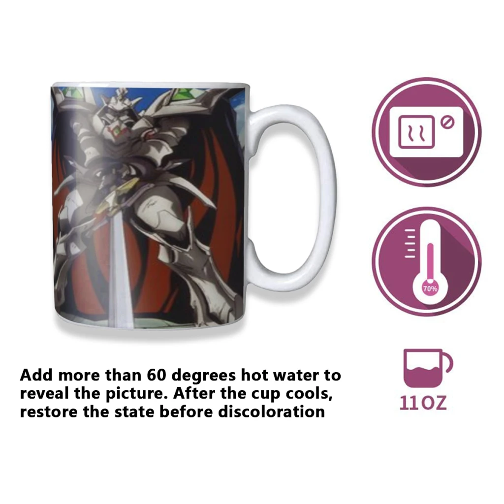 E-Escaflowne Creativity Change Color Chang mug Ceramic mug Hot Coffee Cup Breakfast Cup mug Friend Gift