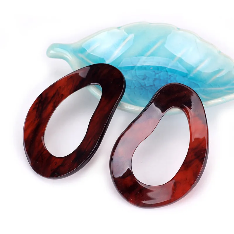 女性のための新しいファッショナブルなアセテート幾何学的なスタッド イヤリング