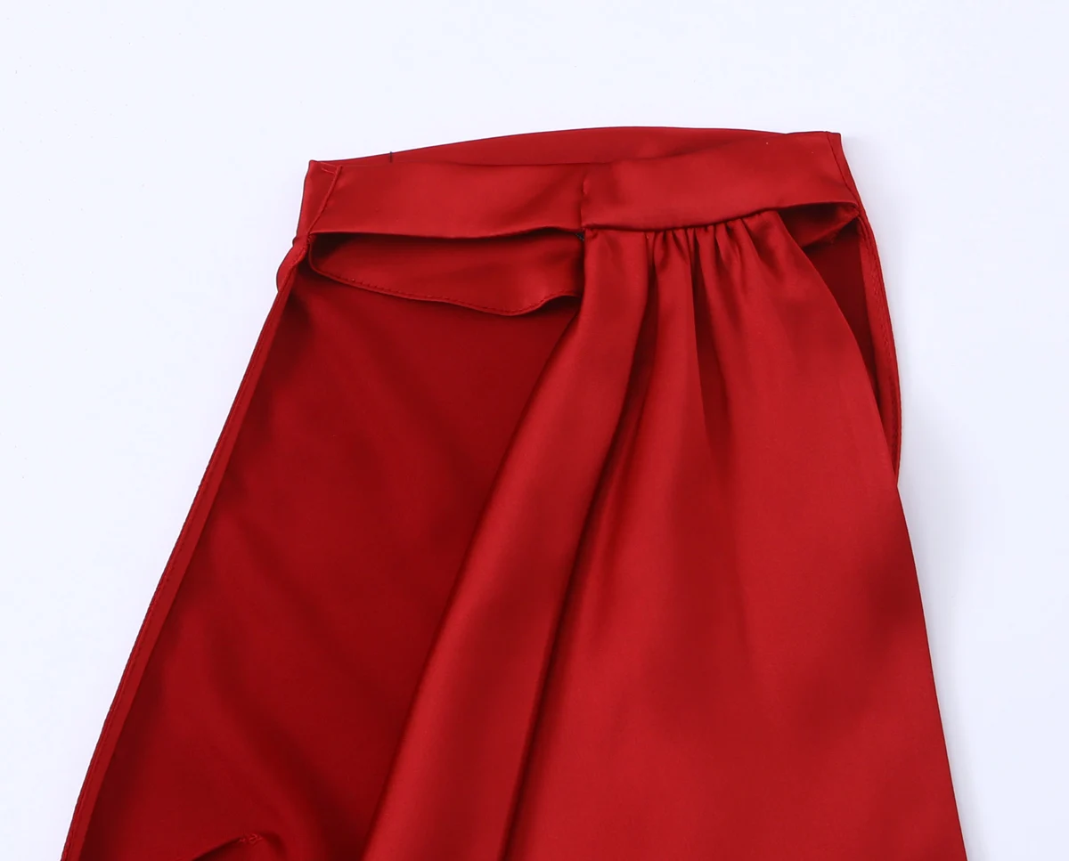 KONDALA elegante vestido de fiesta de satén rojo Halter vestido largo sin espalda moda 2025 Club de noche vestido recto elegante de Año Nuevo