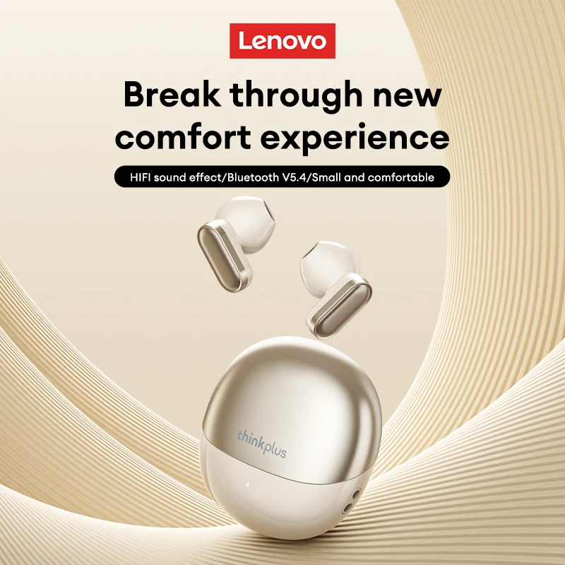 سماعات أذن Choice Lenovo LP19 Pro TWS مطورة بتقنية البلوتوث 5.4 رقاقة، سماعات أذن طويلة التحمل ومتوافقة تمامًا مع سماعات أذن للياقة البدنية