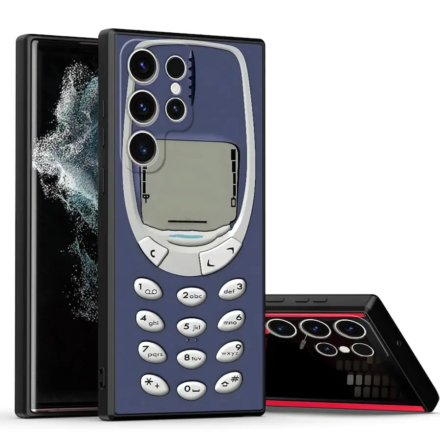 حافظة آلات إبداعية متقدمة لهاتف سامسونج جالاكسي S23 Ultra S21 FE S20 S24 Plus S25 Edge غطاء هاتف ناعم أسود