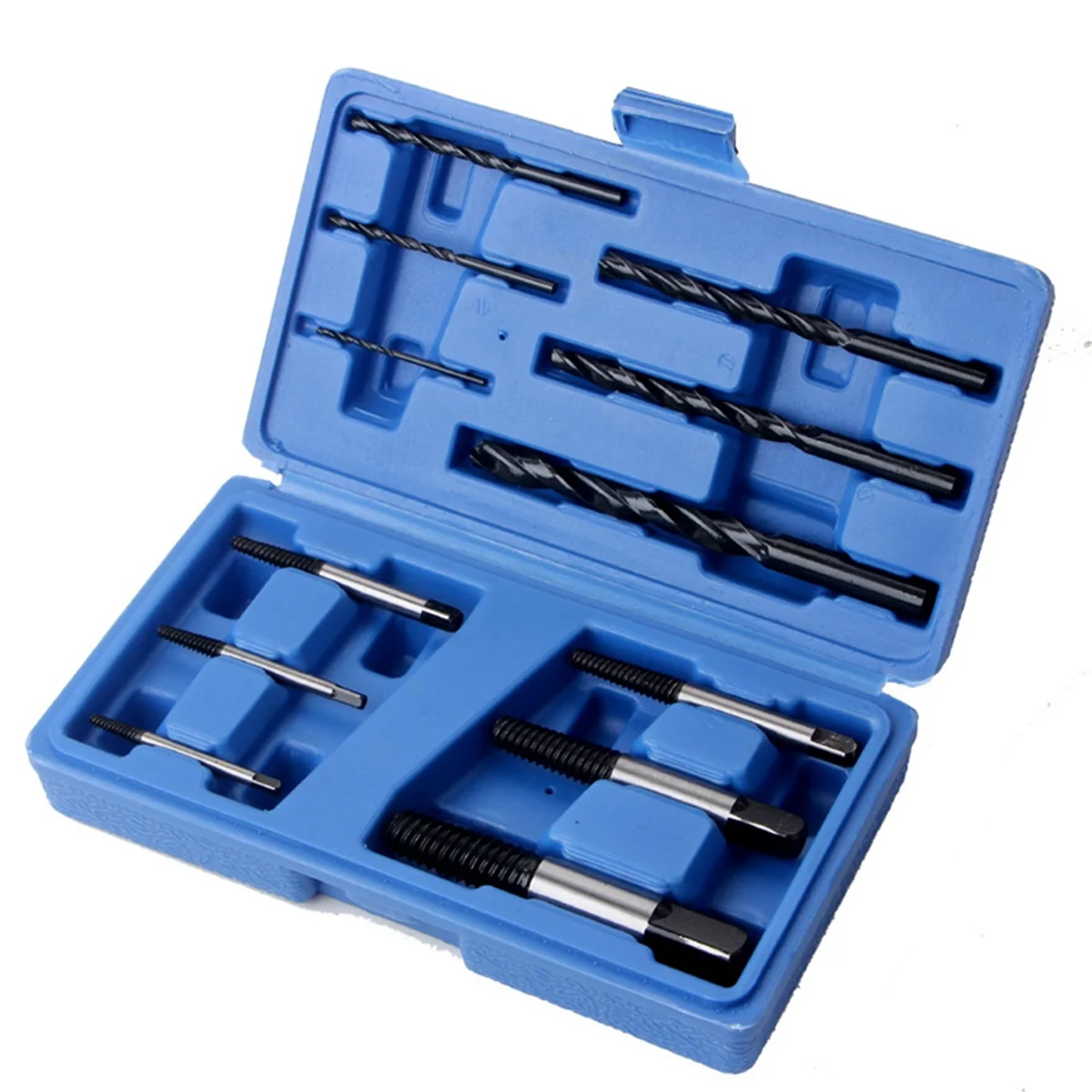NEW 12Pcs Broken Screw Extractor Kit (No.1-No.6 Extractor Plus 6 Supporting Drills) is Used to Remove Peeling Screws.