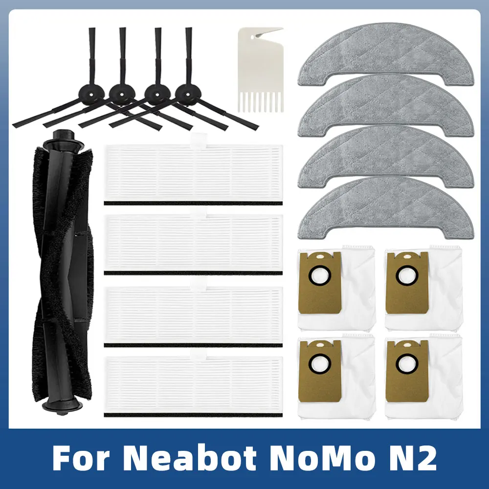 

Spare Parts For Neabot NoMo N2 Robot Vacuum Cleaner Accessories Main Brush Side Brush Hepa Filter Dust Bag Mop Rag Cloth