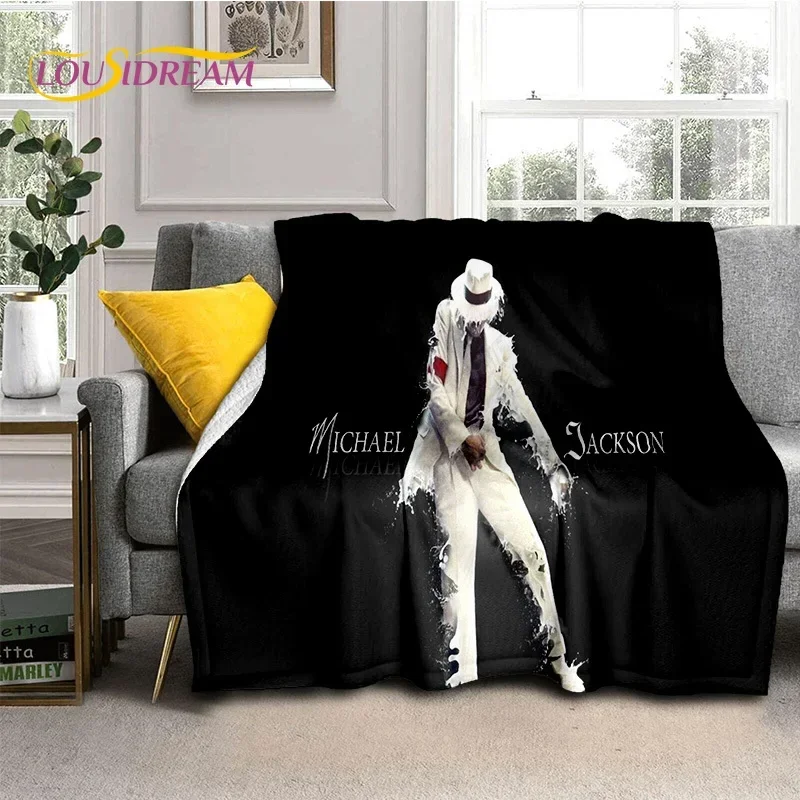 MJ King of Pop Michael Jackson Soft Flannel Blanket for Beds Bedroom Sofa Picnic,Throw Blanket for Cover Outdoors Leisure Gift
