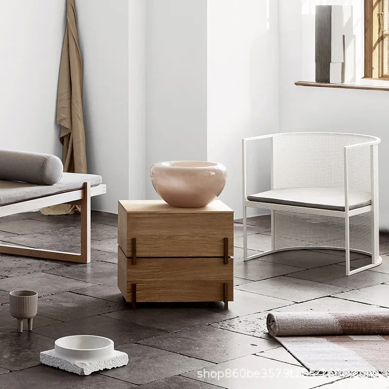 Danish style sofa snack side cabinet bed side table stacking chest of drawers multi-functional storage cabinet