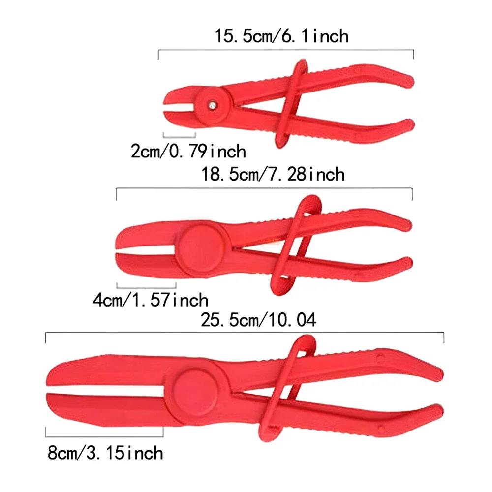 Imagem -05 - Flexível Carro Mangueira Clamp Kit Pinch Off Alicate Tubo de Freio Linha de Água de Combustível Alicate Radiador Ferramenta de Reparo de Plástico Pcs