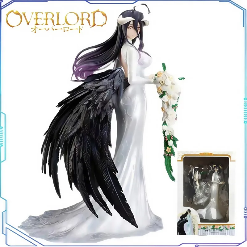 25CM Overlord Two-dimensional Beautiful Girl Wedding Dress Standing Albedo Figure Trendy Toy Boxed Boutique Table Ornament Model