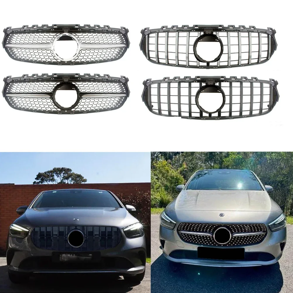 Front Bumper Racing Grill Billet Grille Cover For Mercedes-Benz W247 B-Class 2020 2021 General Diamond GT