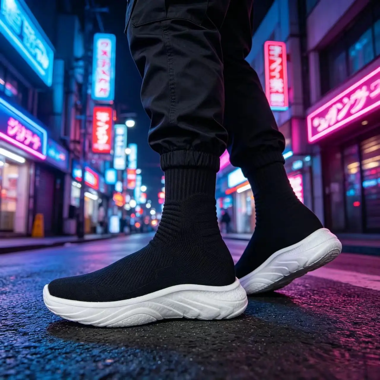 MWY Men High‑Top Sock Training Shoes Breathable Sneakers Non‑Slip Jump Rope Yoga Gym Fitness Walking Sport Shoe Size38-46 view 3
