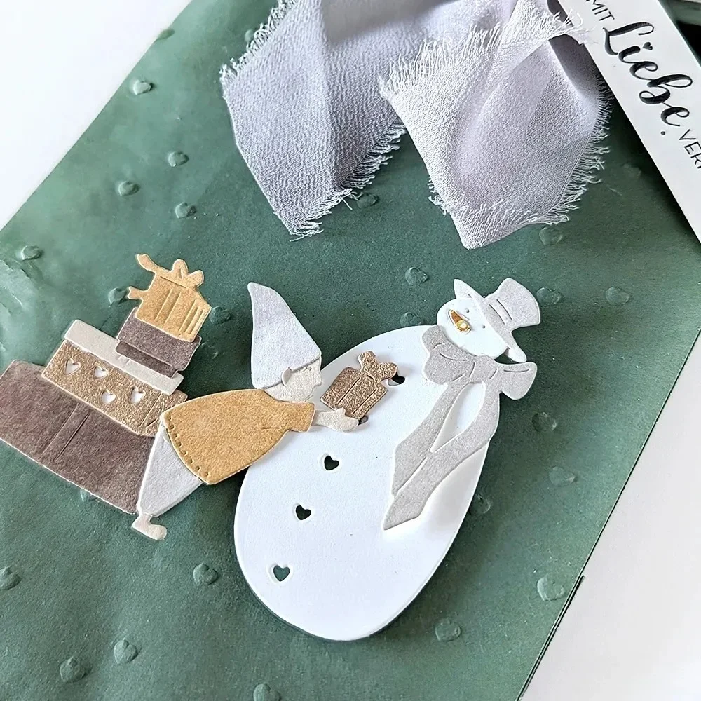 Piggy Craft metal cutting dies cut die mold Fireplace Dwarf Scrapbook paper craft knife mold blade punch stencils die