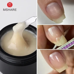 MSHARE Natural Nails Fiber Fiberglass Builder Nail Extension Gel Clear White Pink Repair Broken 50ml 50g