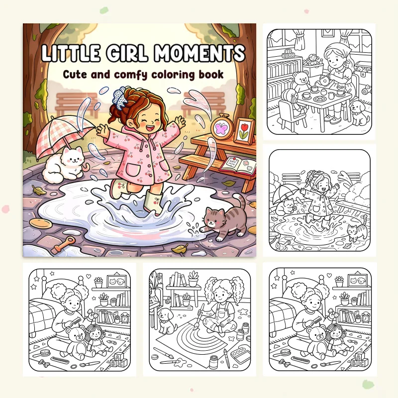 Cross-border new arrival: bestselling coloring book for little girls - coloring book for kids and adults, doodle and draw