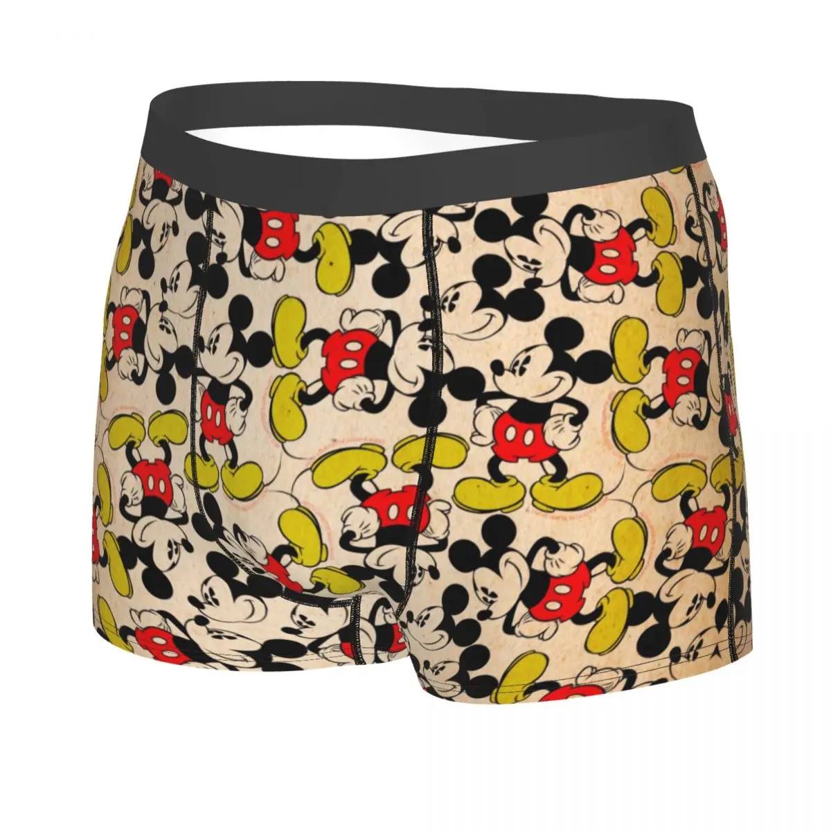 Custom Cool Mickey Mouse Boxers Shorts Panties Male Underpants Breathable Briefs Underwear