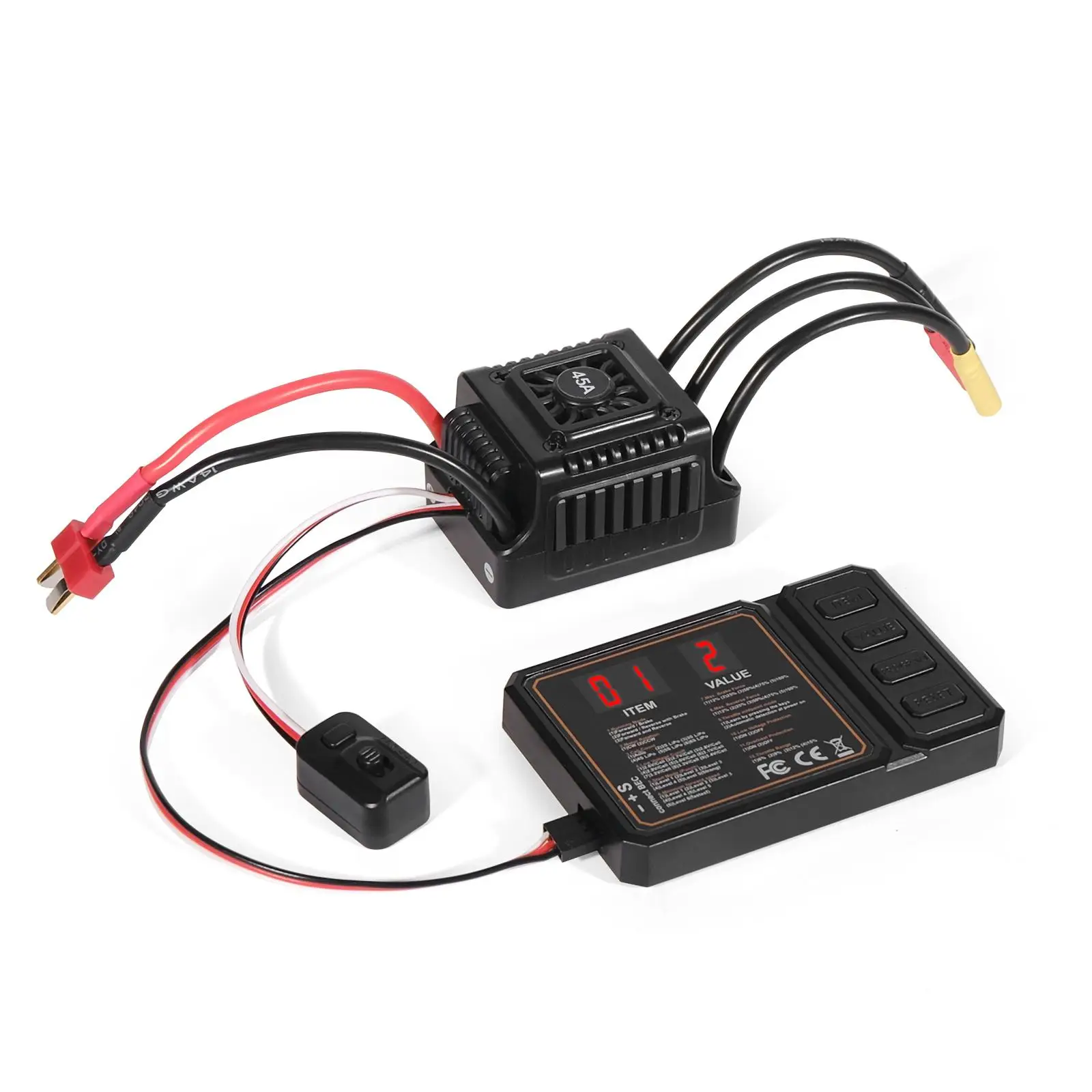 RC Brushless Motor Electric Speed Controller Waterproof Sensorless ESC High Performance Adjustable for 1 10 RC Car Drift Truck