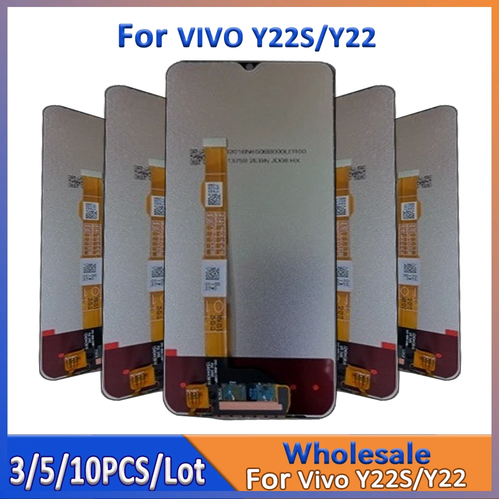 

Wholesale 3/5/10 Pieces/Lot For Vivo Y22S LCD Y22 Screen Assembly With Touch Digitizer For VIVO Display Mobile Phone Repair