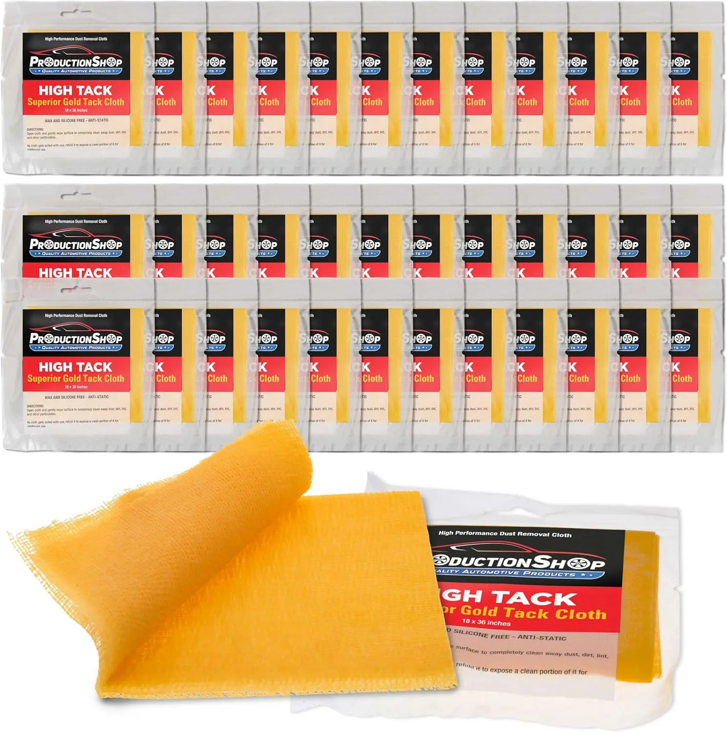 

Высококачественные салфетки High Tack Superior Gold Tack, упаковка 36 шт. – Профессиональный класс для автомобилей, деревообработки и покраски
