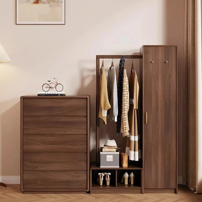 Bedroom chest, locker, bedside hanger integrated against the wall, storage cabinet, solid wood frame, chest of drawers, locker