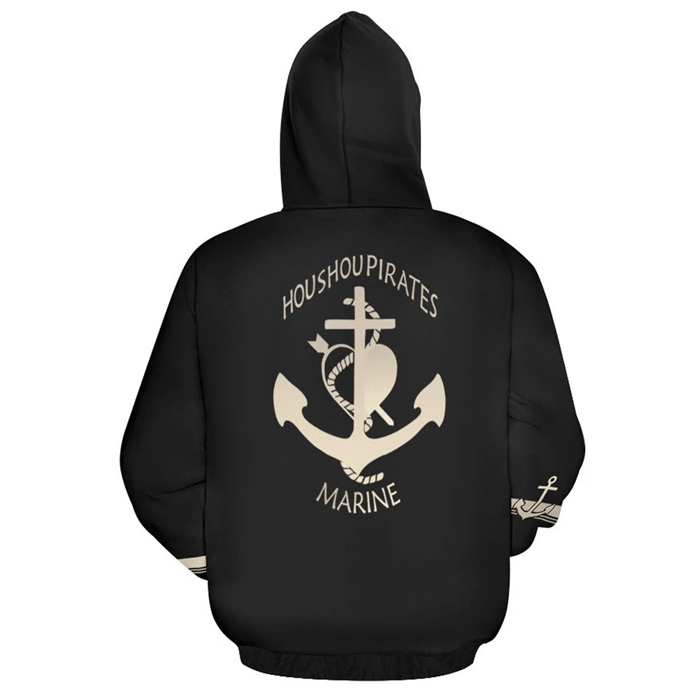 Hololive Houshou Marine Cosplay Hoodie 3D Printed Hooded Sweatshirt Men Women Casual Streetwear Pullover