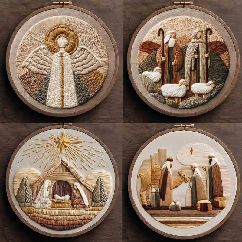 Christmas Nativity Embroidery Kit 1