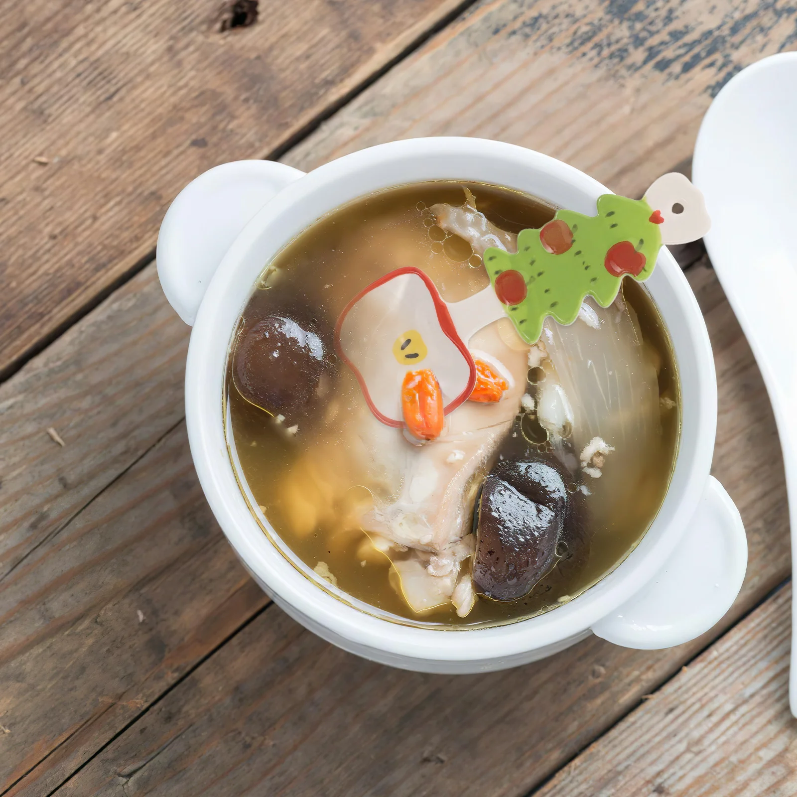 

Christmas Ceramic Soup Spoon Large Cute Cartoon Pumpkin Design Kitchen Ramen Soup Dumpling Ladle for Holiday Table Decor