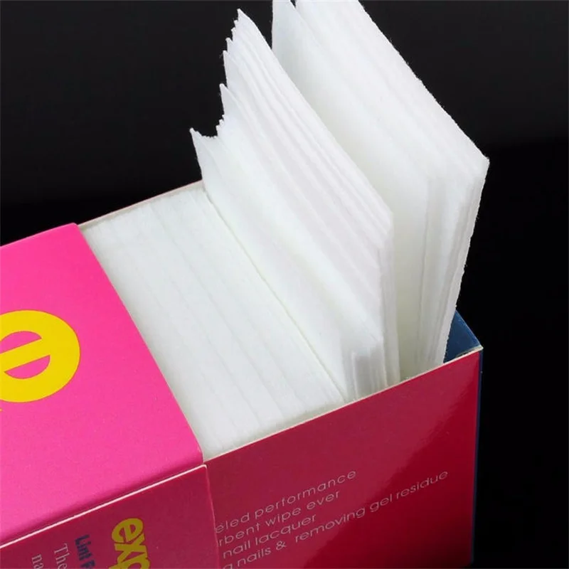 Professional Nail Wiping Cotton Pad - Lint-Free Cosmetic Cleaning Gel Polish Remover for Nail Art 1/2/3/5/10 Box Options view 5