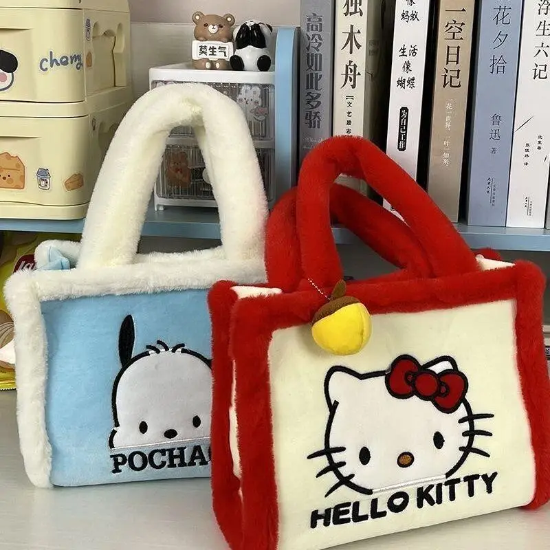 

Сумка на плечо Sanrio Pochacco, милая сумка на плечо большой вместимости, модная милая стильная студенческая сумка для девочек, сумка на плечо, новинка