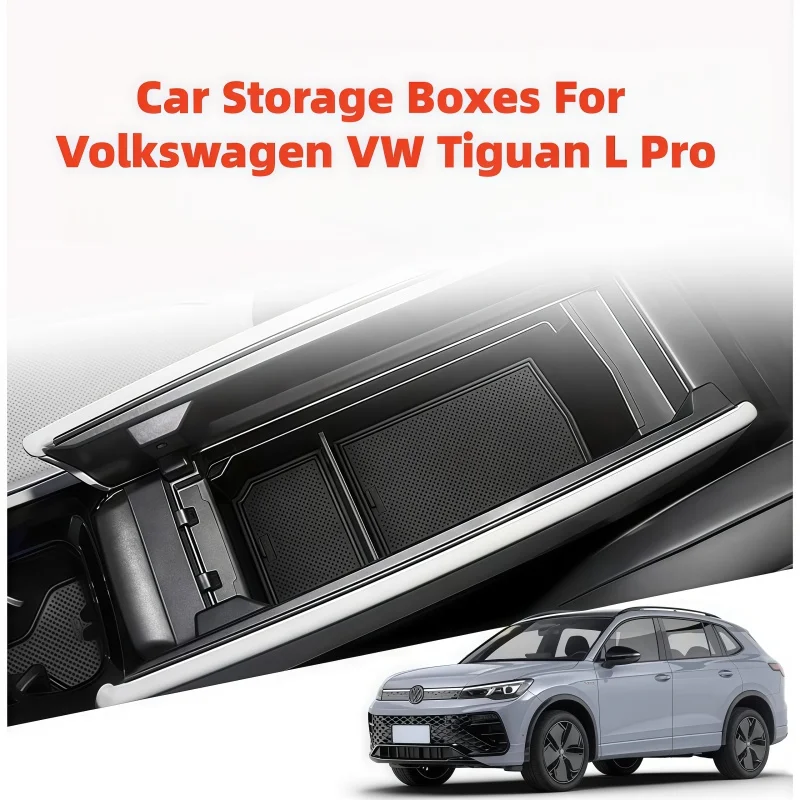 Applicable to the 2024 2025 2026 Volkswagen Tiguan L PRO central control storage car storage box modification