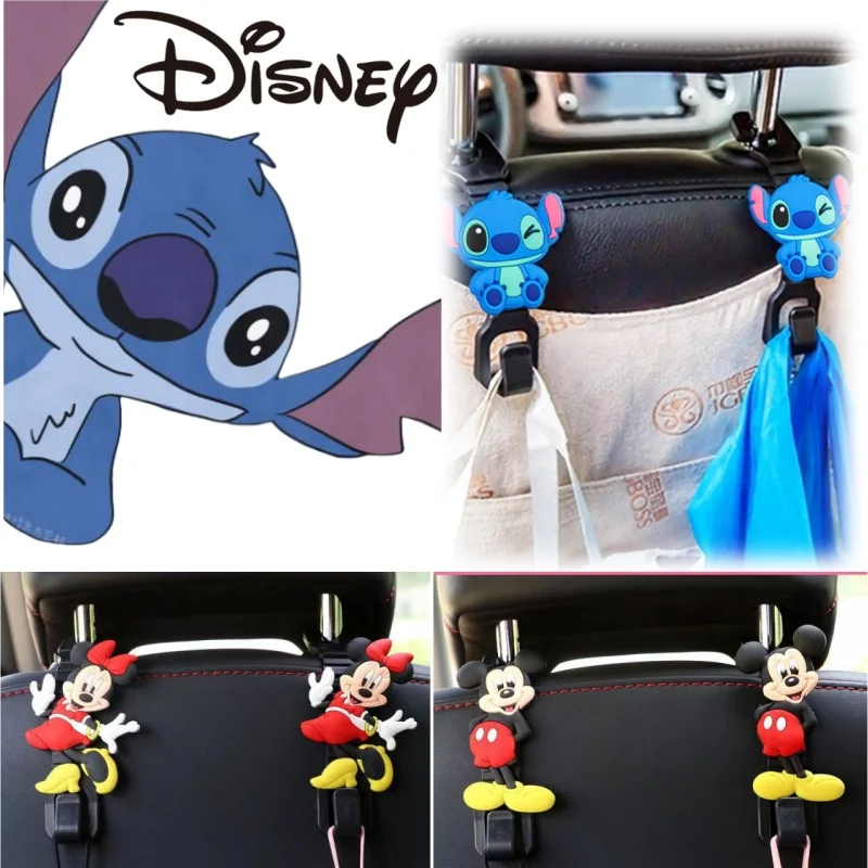 

Disney Car Hook Action Figures Stitch Car Hook for Car Back Seat Accessories Kawaii Creative Pendant Storage Supplies Gifts