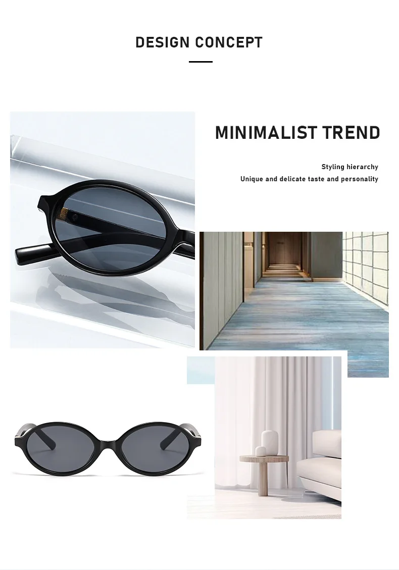 Neue Sonnenbrille Retro Vielseitige Damen High-End-Mode Exquisite ovale Mode-Sonnenbrille 3089 – Detail 2