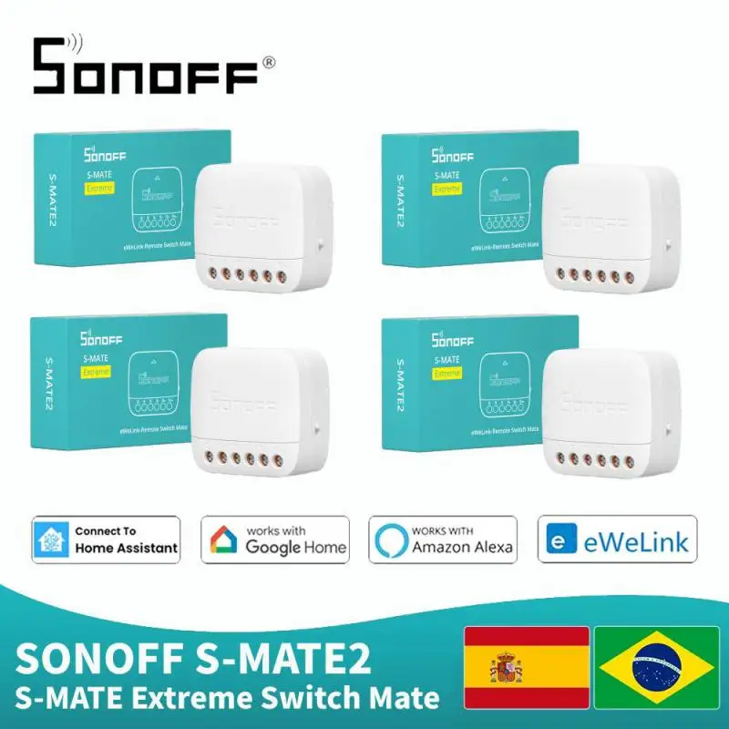 SONOFF S-MATE Extreme Switch Mate S-mate2 Remote Automation Module Diy Smart Home With MINIR4/DUALR3/DUALR3 Lite/M5/NSPanel Pro