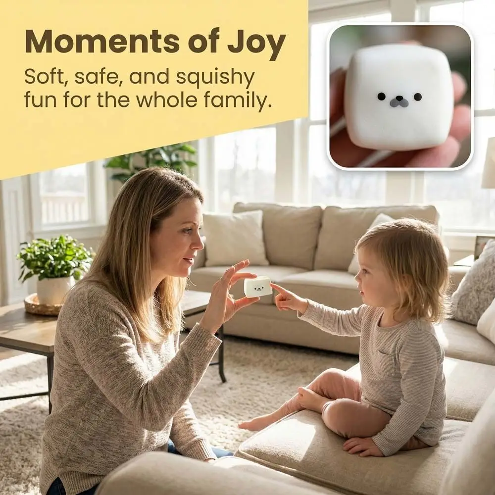 Slow Rebound Seal Squeeze Toy Super Soft Comfortable Slow Rebound Fidget Toy White Ornament Shapeable Squeeze Ball