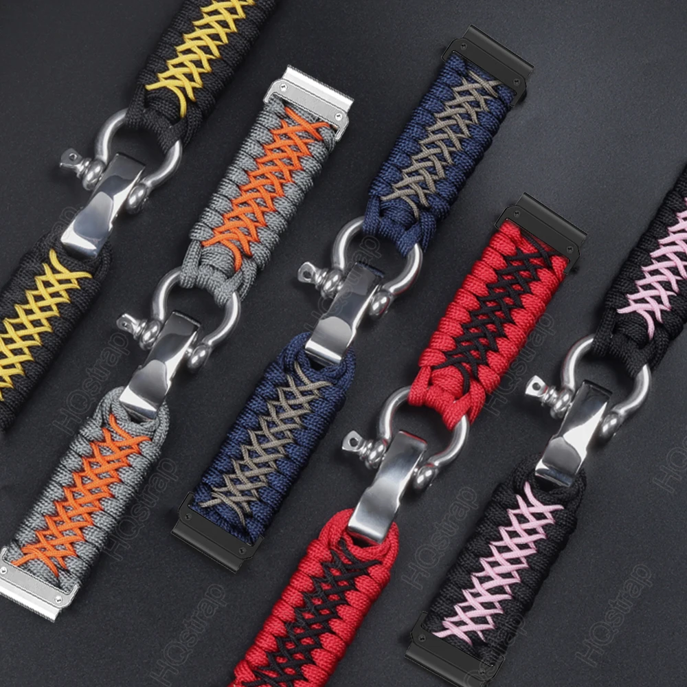 New Sport Braided Strap for Garmin Tactix 7Pro Fenix 7 6X 6 Pro 5X 5 Plus Nylon Bracelet for Garmin Watch Band 26mm 22mm 20mm