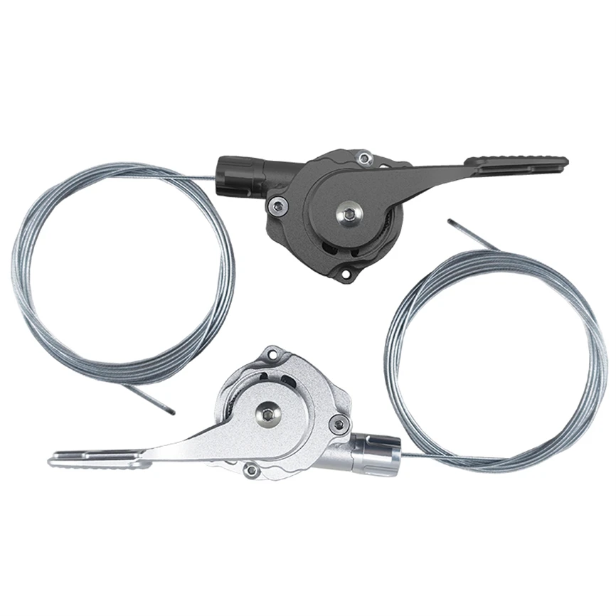 Litepro External 7 Speed Bicycle Finger Dial Derailleur Shifter Alloy Conjoined DIP Set With Shifter Cable For Brompton