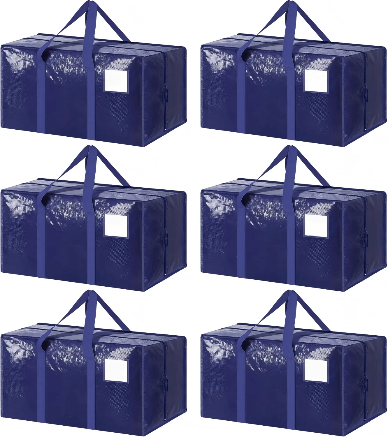 

Heavy Duty Moving Bags Or Storage Bag – Large Moving Boxes With Backpack Straps, Zippers & Handles – Perfect For Moving, College Dorm, Traveling, Camping, Christmas Decorations, 6 Pack.