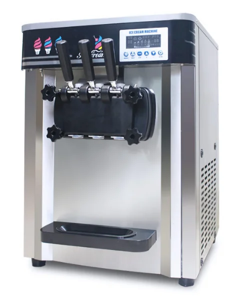 New Design High Selling  Soft Home Ice Cream Machine For 25L/H 3 Flavor Ice Cream Maker  For Easy To Learn And Operate