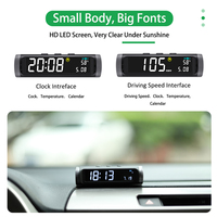 Car Wireless HUD Head Up Display Digital GPS Speedometer 15 Hours Solar Powered 650mAh Rechargeable Lithium Battery New Gauges