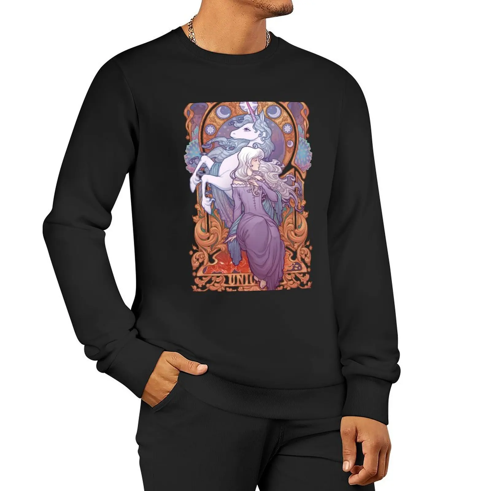 

Lady Amalthea - The Last Unicorn Sweatshirt clothes for men oversize sweatshirts