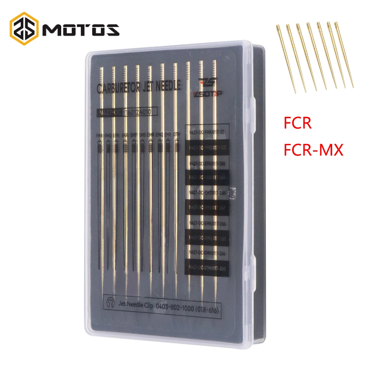 Zs Motos For Keihin Fcr35-41Mm FCR-MX Carburetors Oil Needle Jet Needles N427-OC-DTM/EMP/EMQ/EMR/EMS/EMT/EKR/EFN/FMQ/FMR
