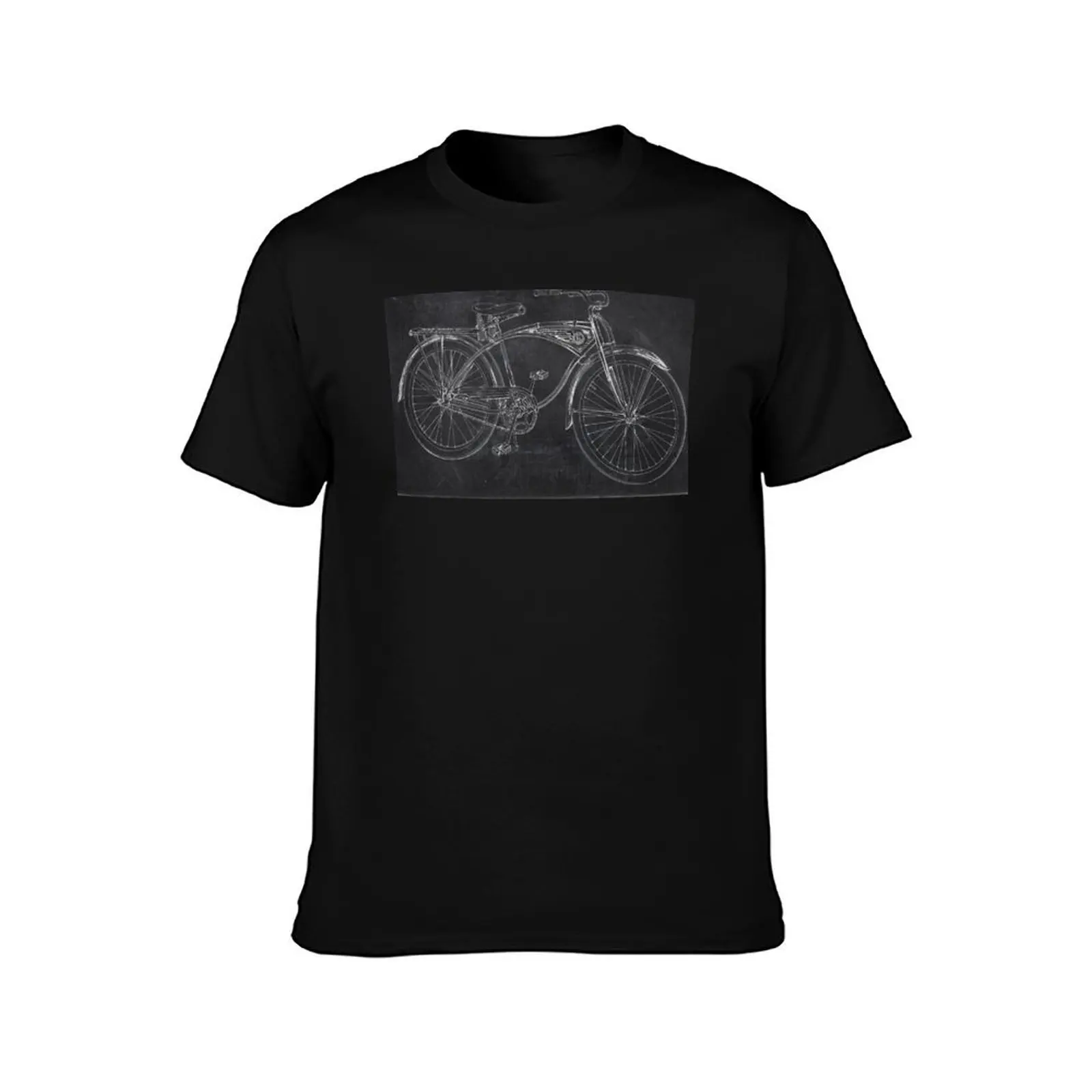 Vintage 1939 Schwinn Bicycle Chalkboard T-Shirt Basic Daily Outfit Short Sleeve Tee T-Shirt