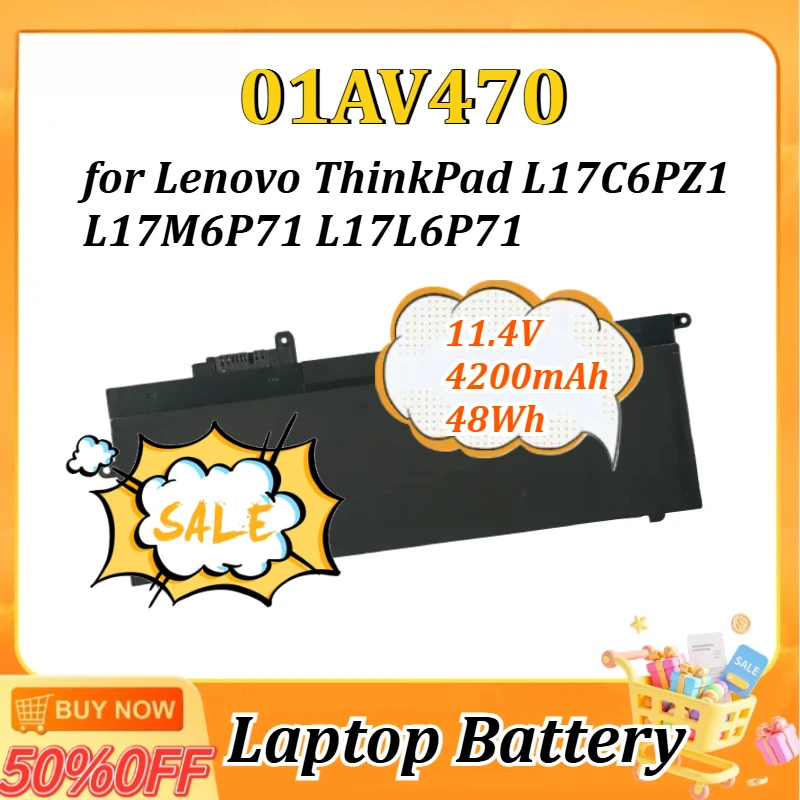 

11.4V 4200mAh 48Wh 01AV470 Laptop battery for Lenovo ThinkPad X280 Series Notebook L17M6P71 L17L6P71 L17C6P71 TP00093A 01AV471