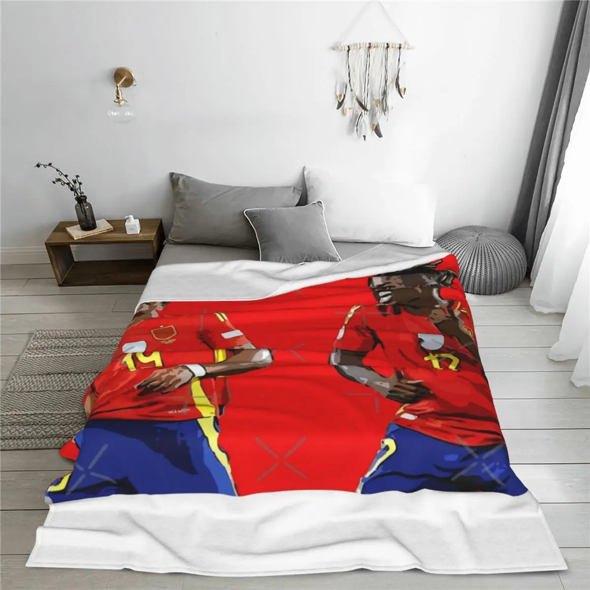 Lamine Yamal Nico Williams Blanket Bedspread On The Bed Quilt Soft Bed Blanket King Size