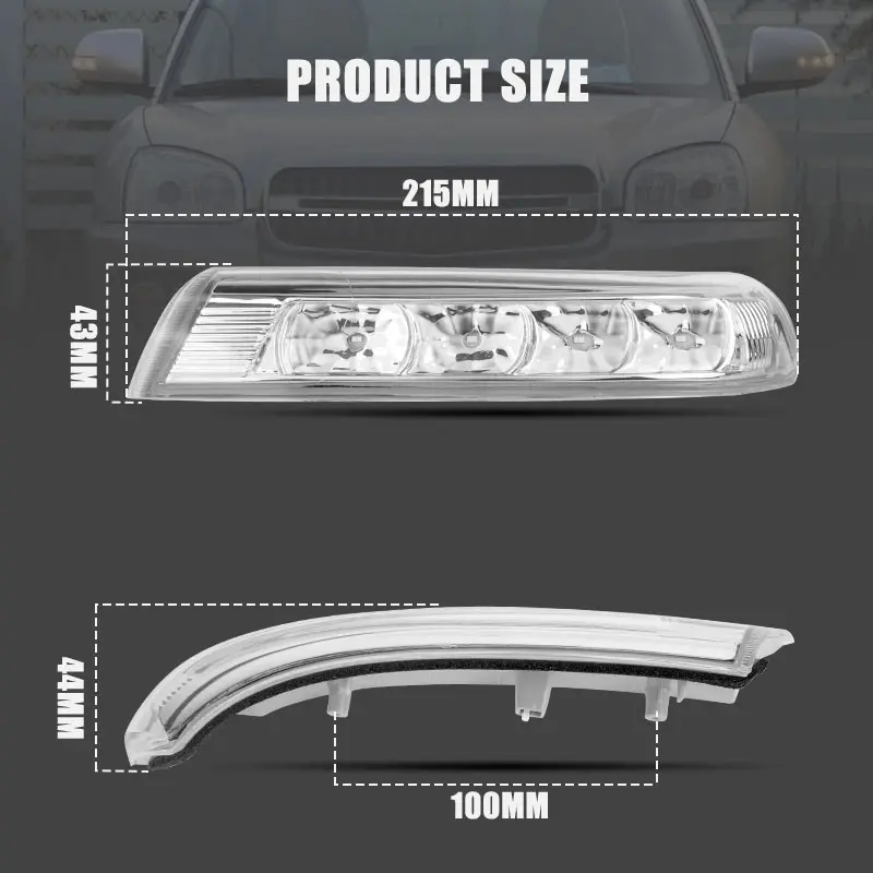 Car LED Side Rear View Mirror Turn Signal Light Blinker For Hyundai Santa Fe/Veracruz IX55 2007-2012 87613-3J000 87623-3J000 12V