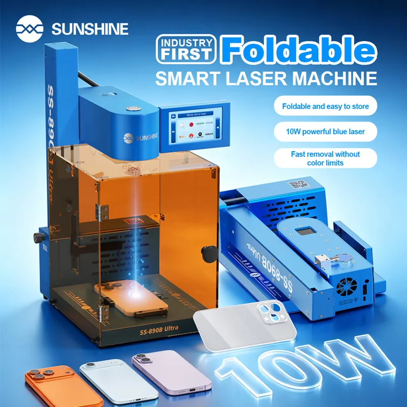 SUNSHINE SS-890B Ultra Foldable Intelligent Laser Machine for IPX-17PM Dismantling of Screen Stand/Glass Back Cover/Glue Remova