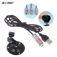 12mm Adjustable Focus Red Diode Industrial Laser Module Positioning Copper Head With USB Line 650nm Dot Line Cross