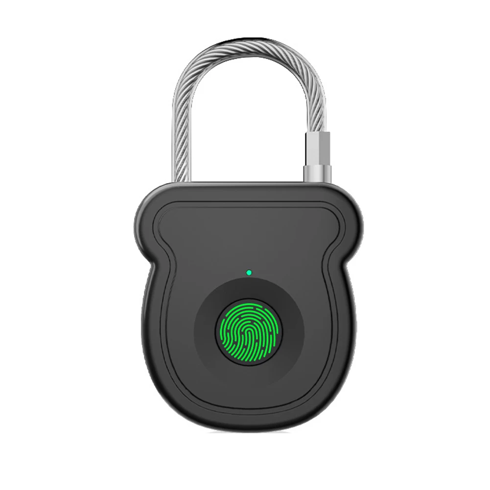 Keyless USB Fingerprint Padlock For Cabinets Suitcases and More Quick Access 20 Fingerprints Storage Energy Efficient