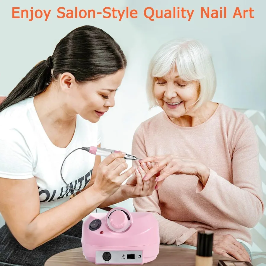 Taladro eléctrico para uñas de alta velocidad, 30000rpm, juego profesional Efile para uñas de gel acrílico, Ideal para aplicaciones de manicura y pedicura