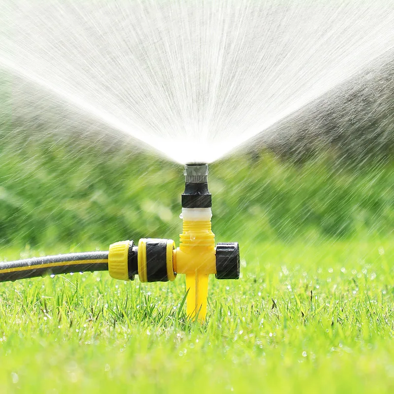 Automatic 360 Degree Rotating Sprinkler System Adjustable Spray Nozzles for Garden Lawn Irrigation Watering Tool for Agriculture
