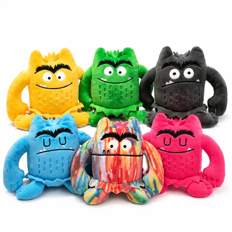 2026 New Color Monster Plush Toy Adorable Cartoon Character Soft Plush Doll Stuffed Animal Collectible Gift for Children Fans