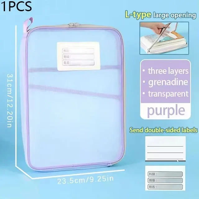 A4 Student Leraar Boeken Opbergzakken Grote Capaciteit Briefpapier Organisator Tas Mappen School Kantoorbenodigdheden Stationaire Tas